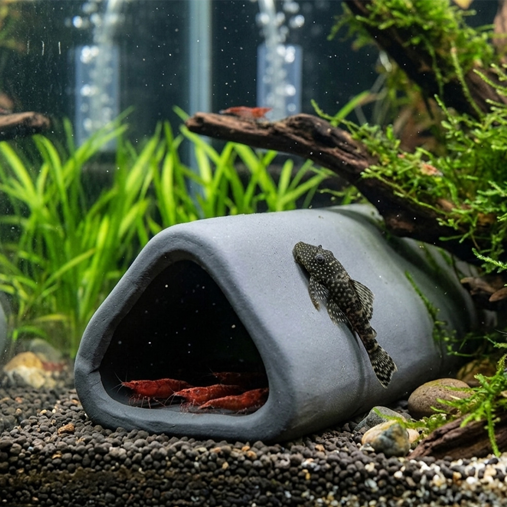 Ozdoba Ceramiczna Tunel do Akwarium Terrarium 14cm Happet